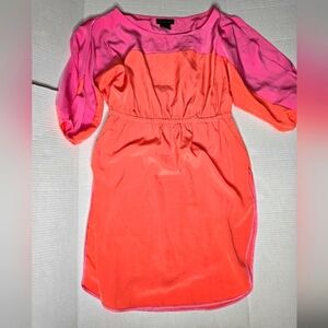 Attention Color Block Dress With Sleeve Cut Outs